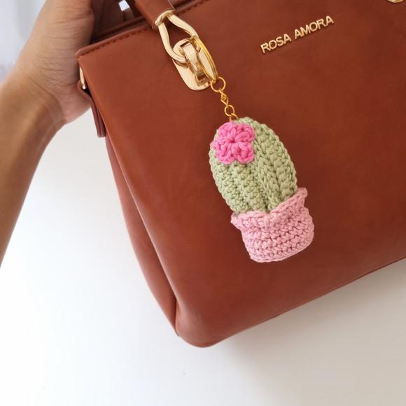 Chaveiro Cactus Amigurumi