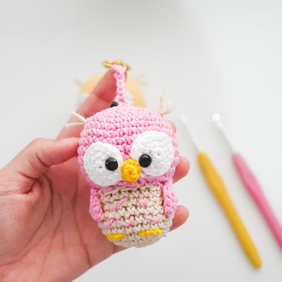 Chaveiro Coruja Amigurumi