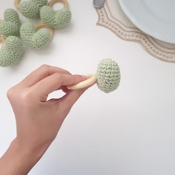 Porta Guardanapo Coração Amigurumi