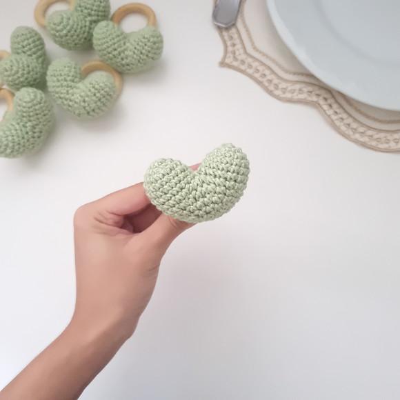 Porta Guardanapo Coração Amigurumi