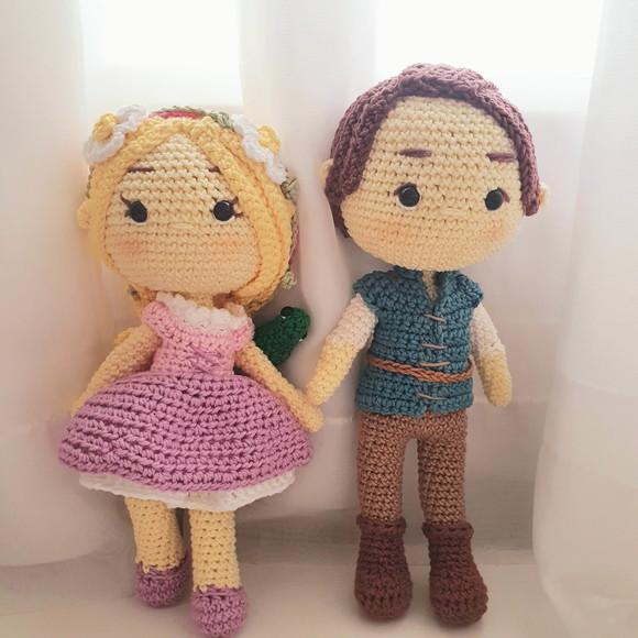 Rapunzel e Flyn Rider Amigurumi