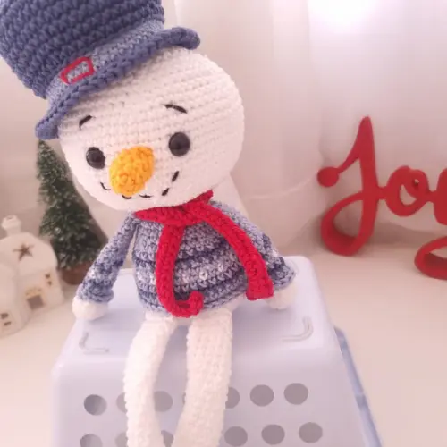 Boneco de Neve Amigurumi
