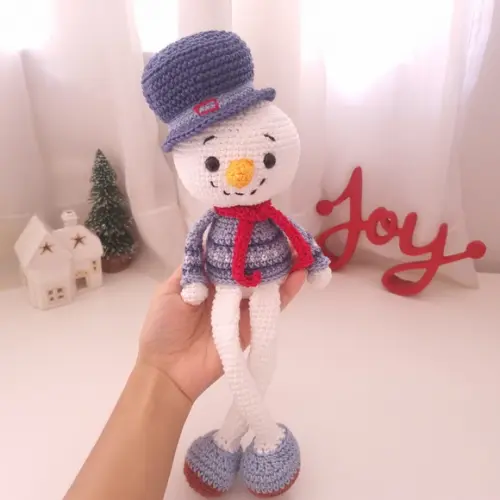 Boneco de Neve Amigurumi
