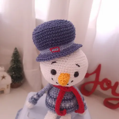 Boneco de Neve Amigurumi