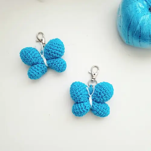 Chaveirinho Borboleta Amigurumi
