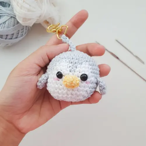 Chaveiro Amigurumi Penguim