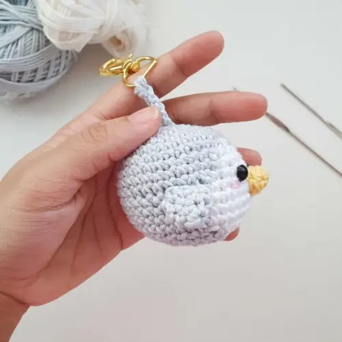 Chaveiro Amigurumi Penguim