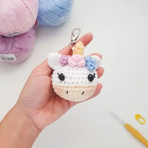 Chaveiro Amigurumi Unicórnio