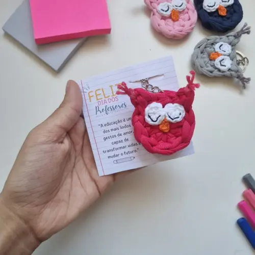 Chaveiro Coruja Dia dos Professores