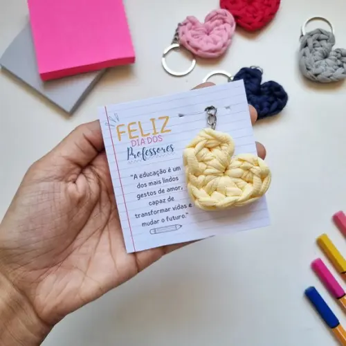 Coração Fio de Malha