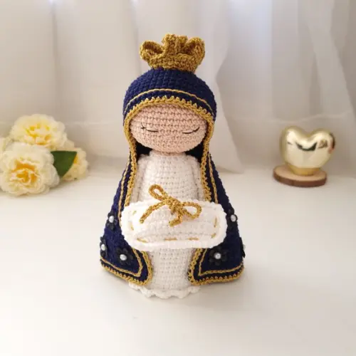 Nossa Senhora Aparecida Porta Aliança Amigurumi