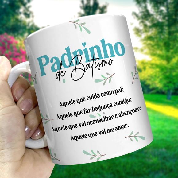 2 Caneca Porcelana Padrinhos