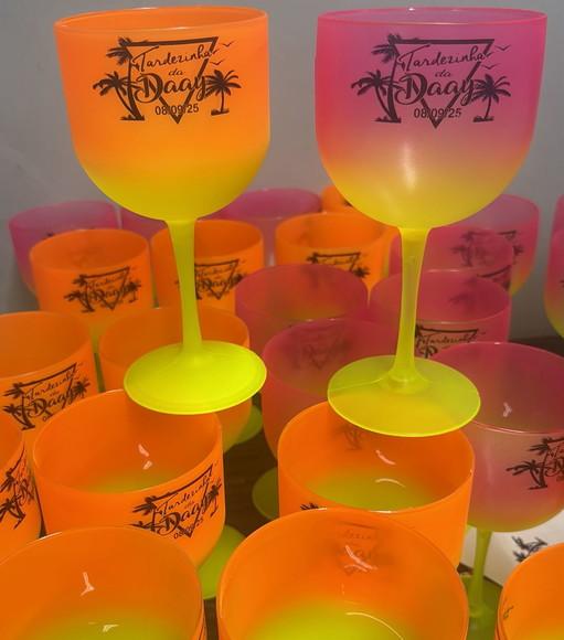 20 Taça de Gin Bicolor Personalizada - Tardezinha
