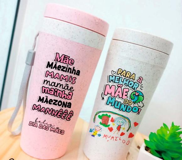 Copo Fibra de Bambu 350ml Personalizado