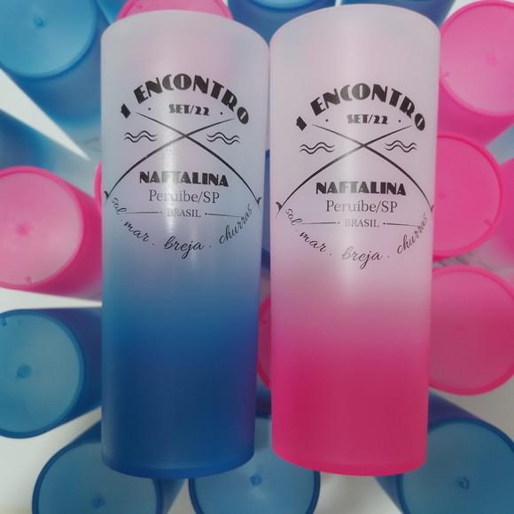 Copo Long Drink Acrílico 350ml Jateado Degradê