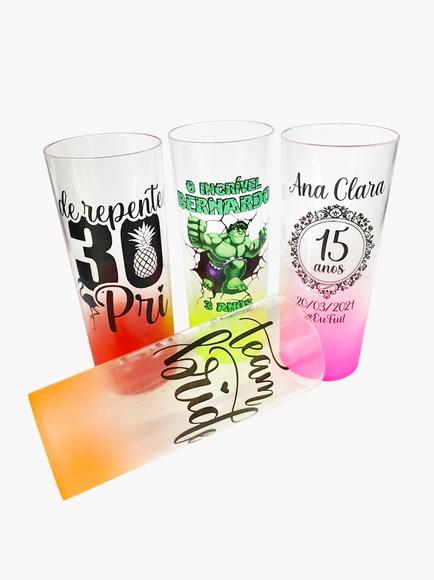 Copo Long Drink Degradê Personalizado 350ml