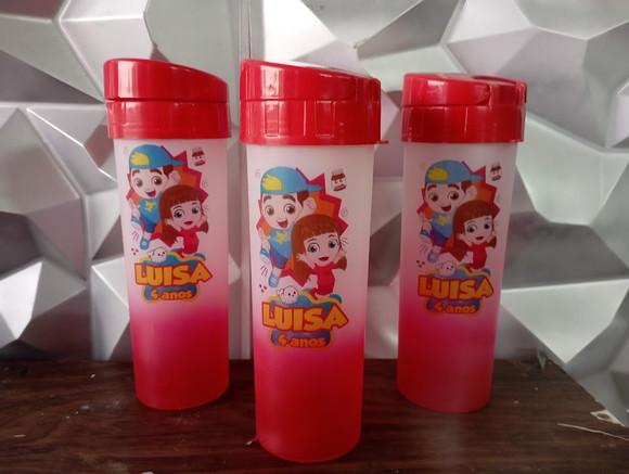 Kit 10 Garrafas de Água Personalizadas Degradê- Squeeze