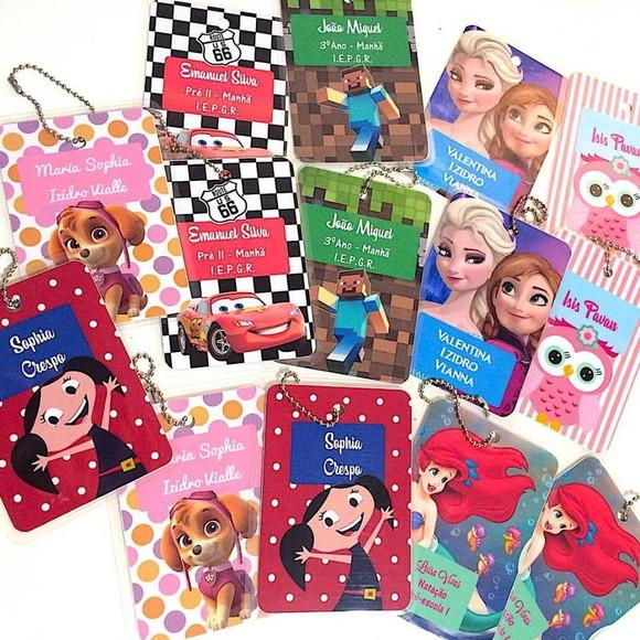 Kit 2 Tags para Mochila Identificação