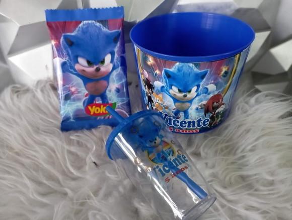 Kit Cinema Sonic com Pipoca