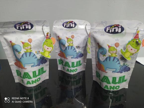 Saquinho Zip Lock com Balas Fini Dinossauros