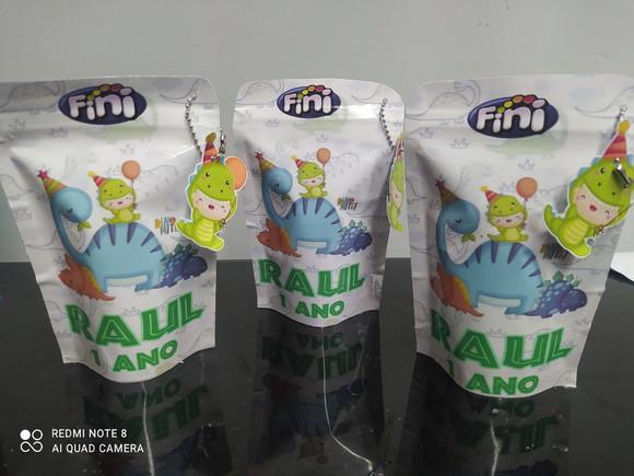 Saquinho Zip Lock com Balas Fini Dinossauros