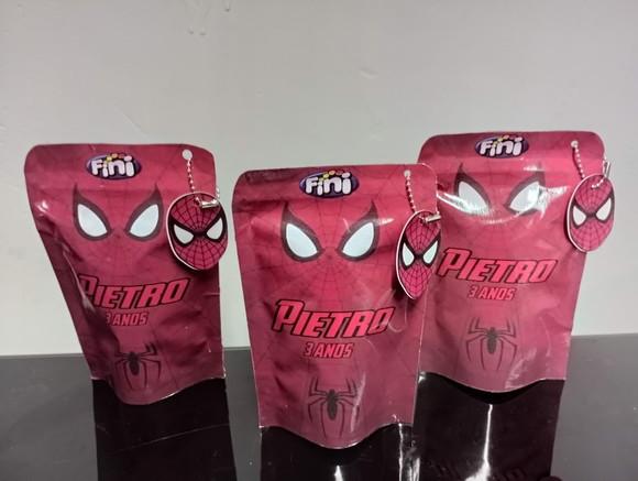 Saquinho Zip Lock com Balas Fini Homem Aranha