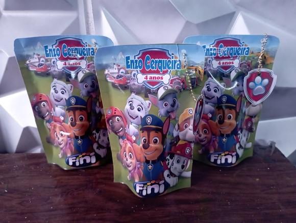 Saquinho Zip Lock com Balas Fini Patrulha Canina