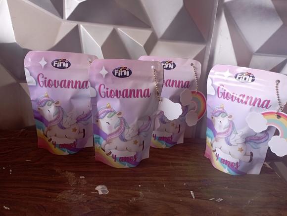 Saquinho Zip Lock com Balas Fini Unicórnio