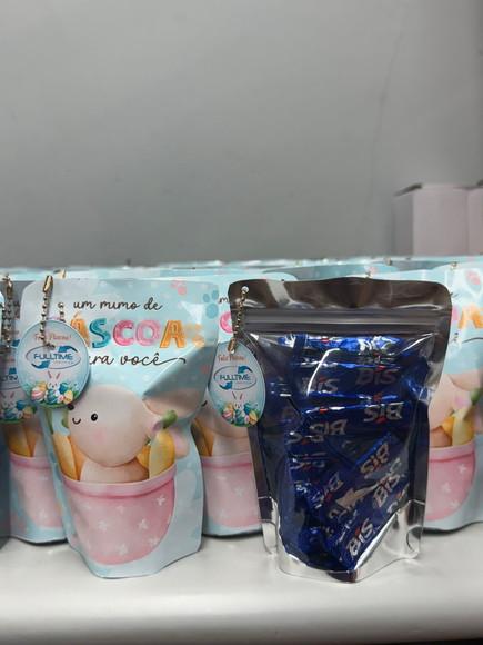 Saquinho Zip Lock com Bis Mimo de Páscoa