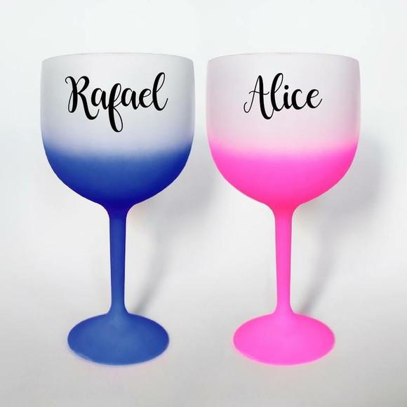 Taça Gin Jateada Acrilico Personalizada