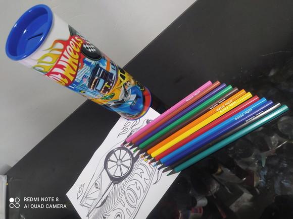 Tubolata com Kit para Colorir Hotwheels