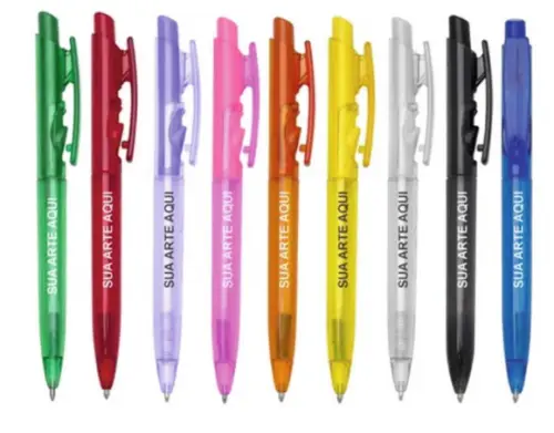 150 Canetas Personalizadas Mod Quartzo- Impressão Colorida