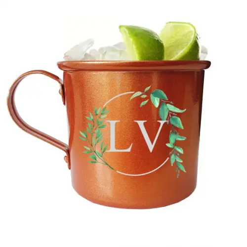 12 Canecas Moscow Mule Cobre Alumínio Personalizadas 350ml