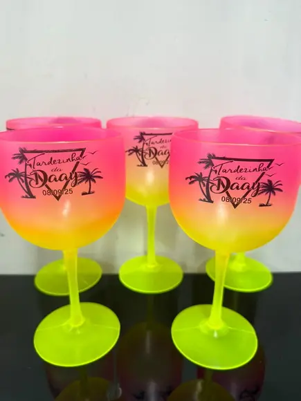 20 Taça de Gin Bicolor Personalizada - Tardezinha