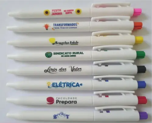 50 Canetas Personalizadas - Impressão Colorida