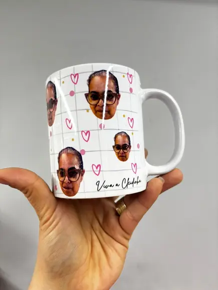 Caneca Porcelana Carinhas