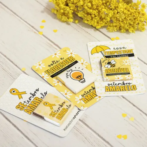 Card com Chocolate Setembro Amarelo