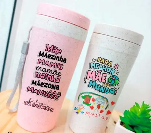 Copo Fibra de Bambu 350ml Personalizado