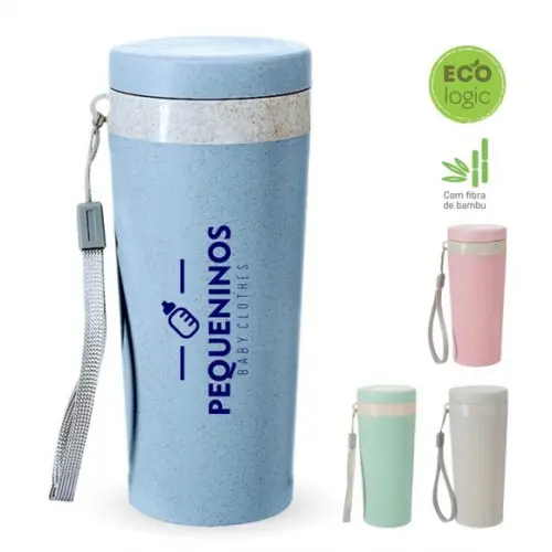 Copo Fibra de Bambu 350ml Personalizado