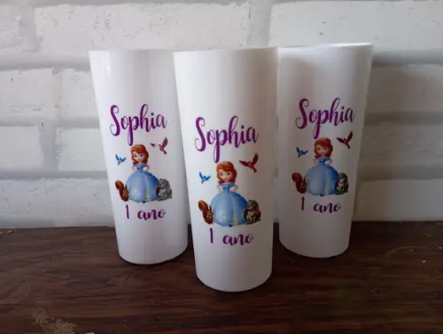 Copo Long Drink Princesinha Sofia