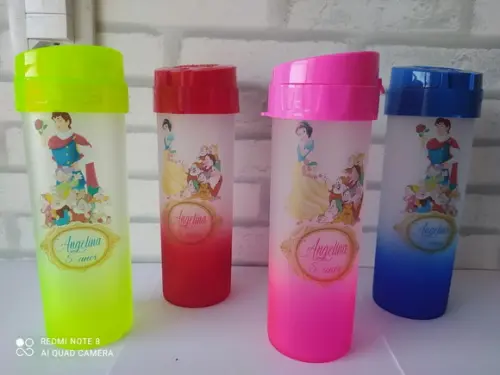 Kit 10 Garrafas de Água Personalizadas Degradê- Squeeze