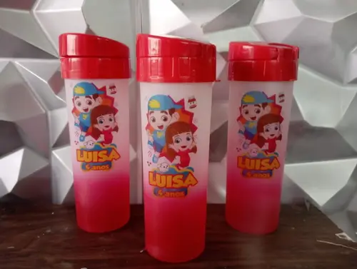 Kit 15 Garrafas de Água Personalizadas Degradê- Squeeze