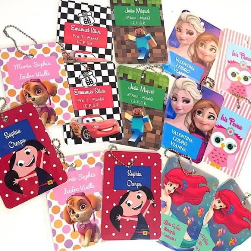 Kit 2 Tags para Mochila Identificação