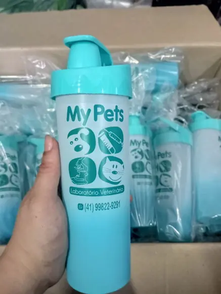 Kit 20 Garrafas de Água Personalizadas Degradê- Squeeze
