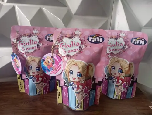 Saquinho Zip Lock com Balas Fini Arlequina