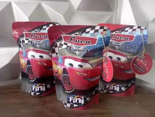 Saquinho Zip Lock com Balas Fini Carros