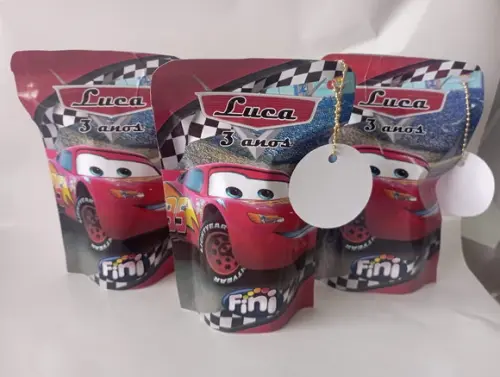 Saquinho Zip Lock com Balas Fini Carros