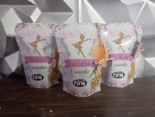 Saquinho Zip Lock com Balas Fini Jardim Encantado