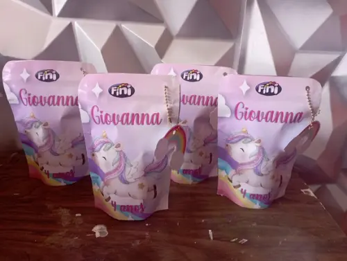 Saquinho Zip Lock com Balas Fini Unicórnio