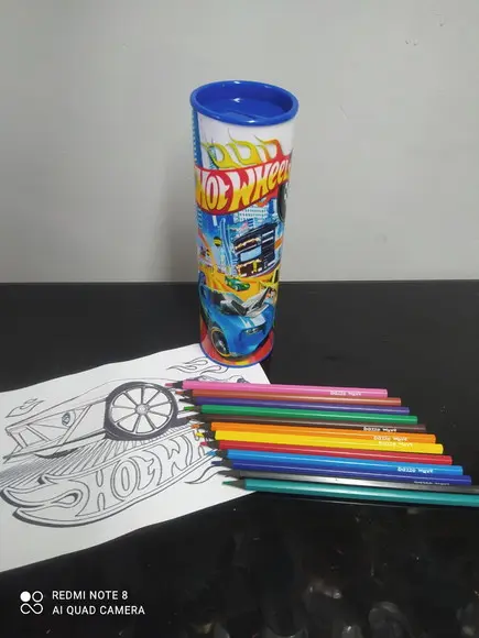 Tubolata com Kit para Colorir Hotwheels